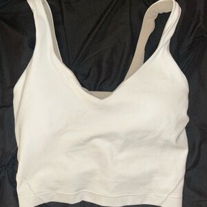 Lululemon Athletica White Sports Bra Sz 2
